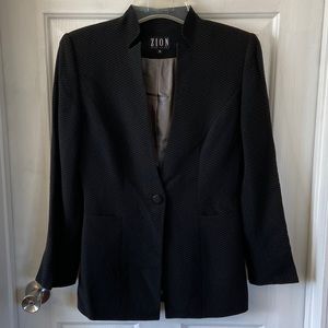 Zion New York Blazer Black Single Button Size 4